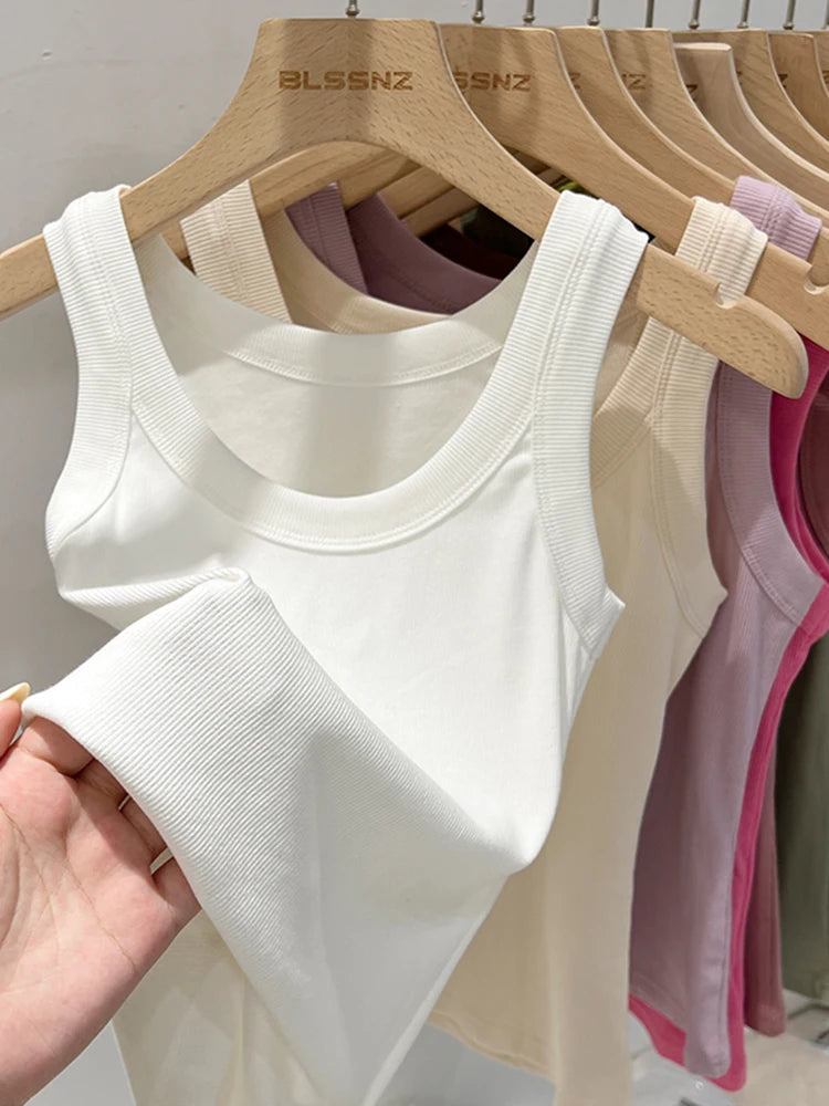Zjaiss Women’s Solid Ribbed Tank