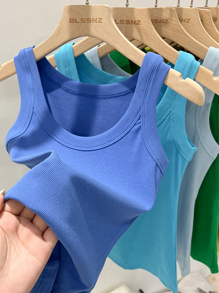 Zjaiss Women’s Solid Ribbed Tank