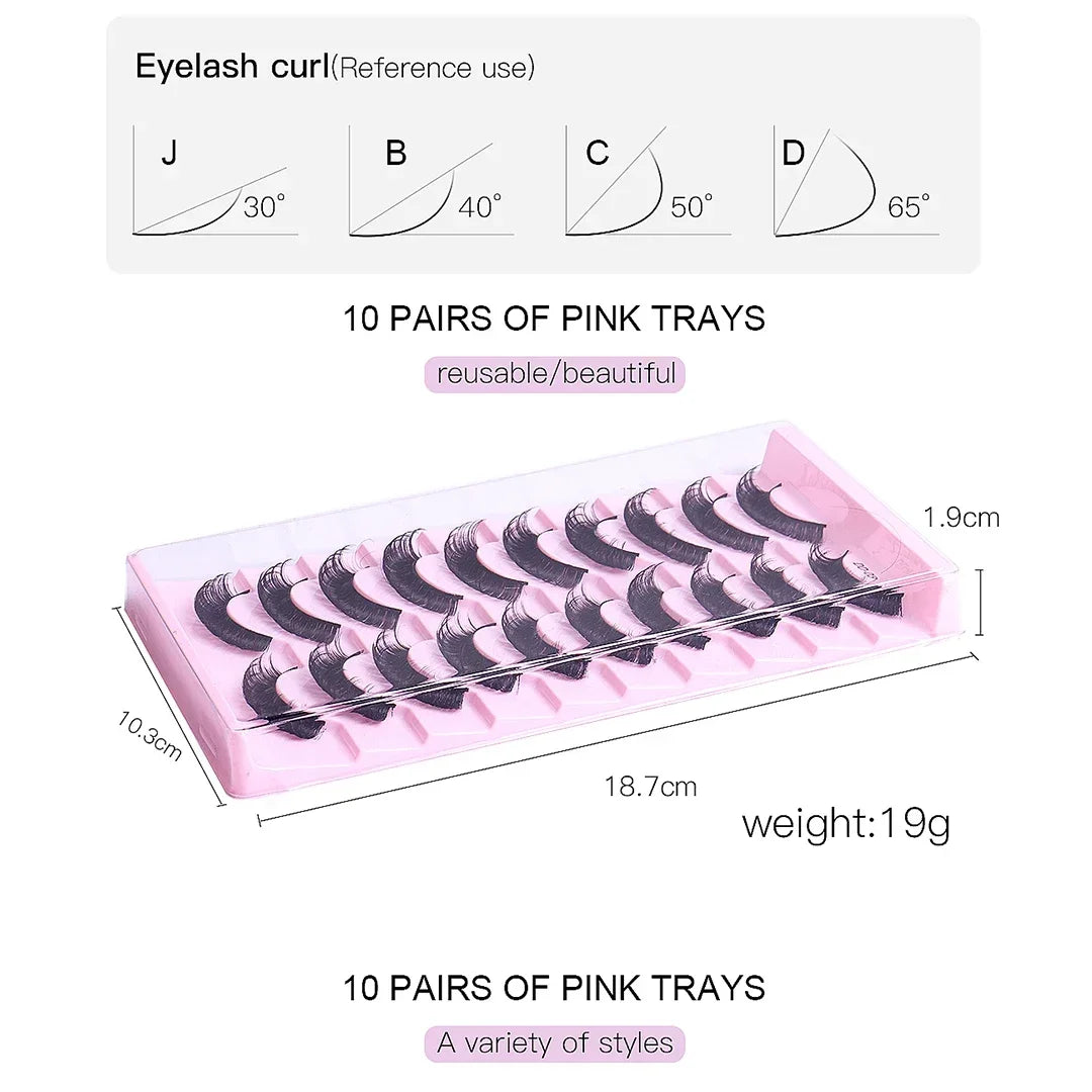 10 pairs Russian Strip Lashes