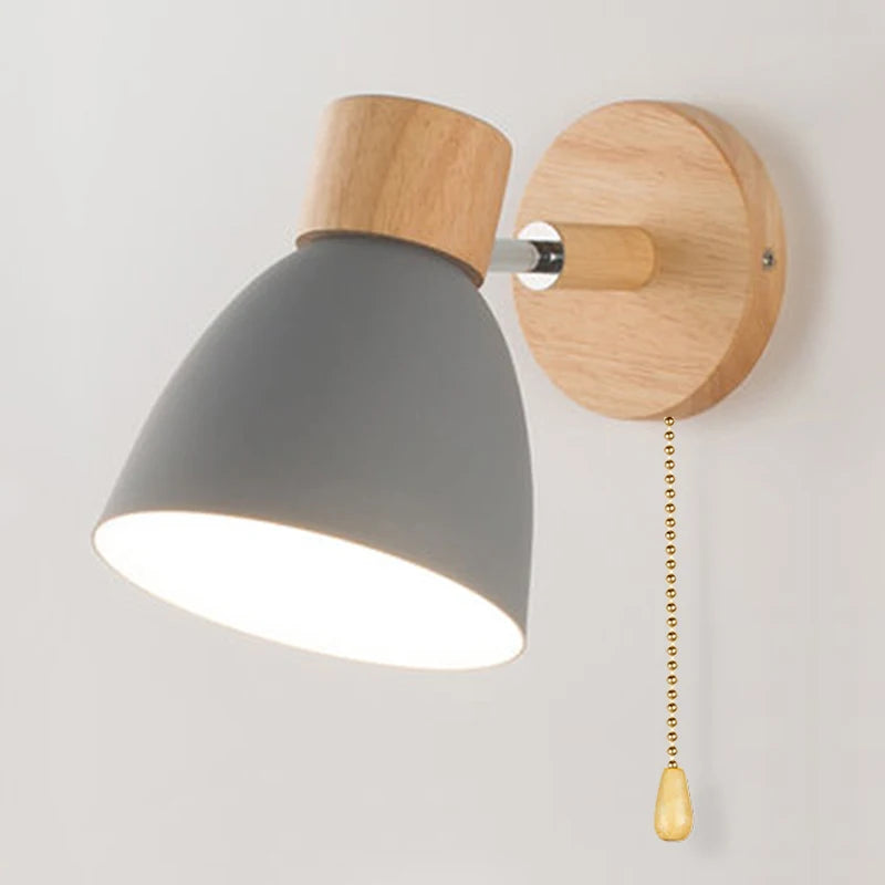 Wooden Nordic Wall Lamp