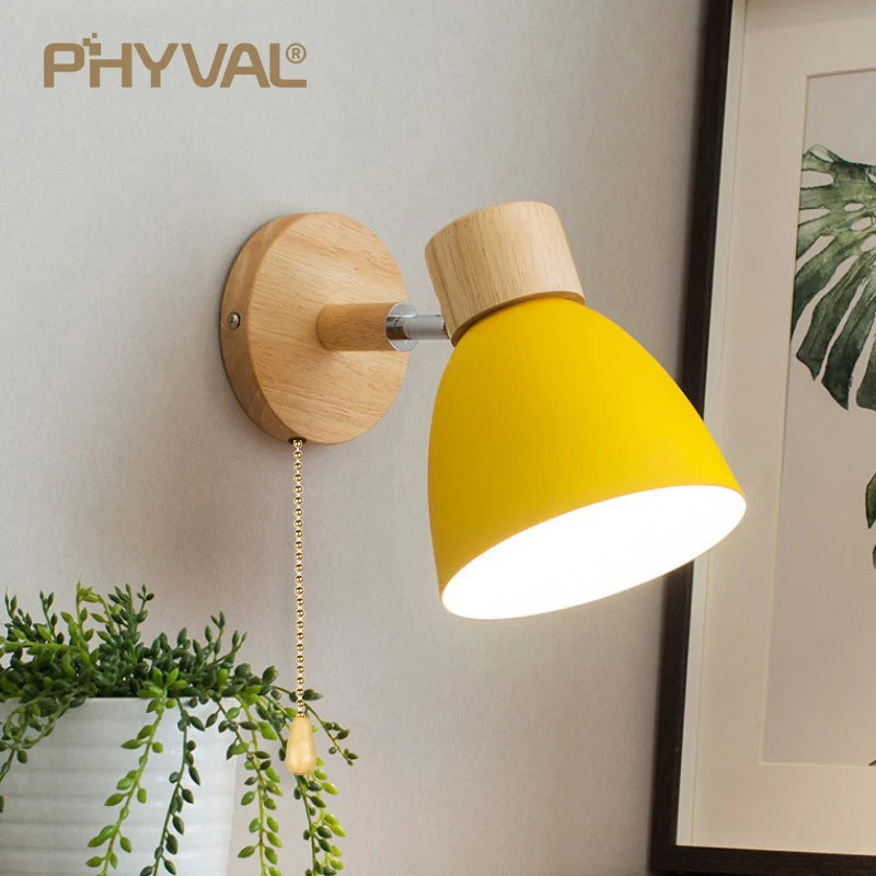 Wooden Nordic Wall Lamp