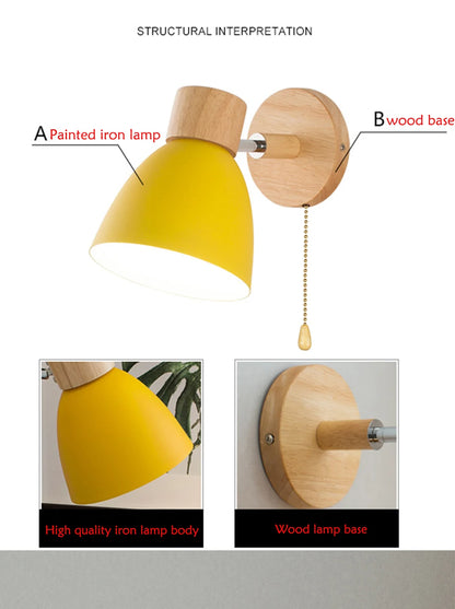 Wooden Nordic Wall Lamp