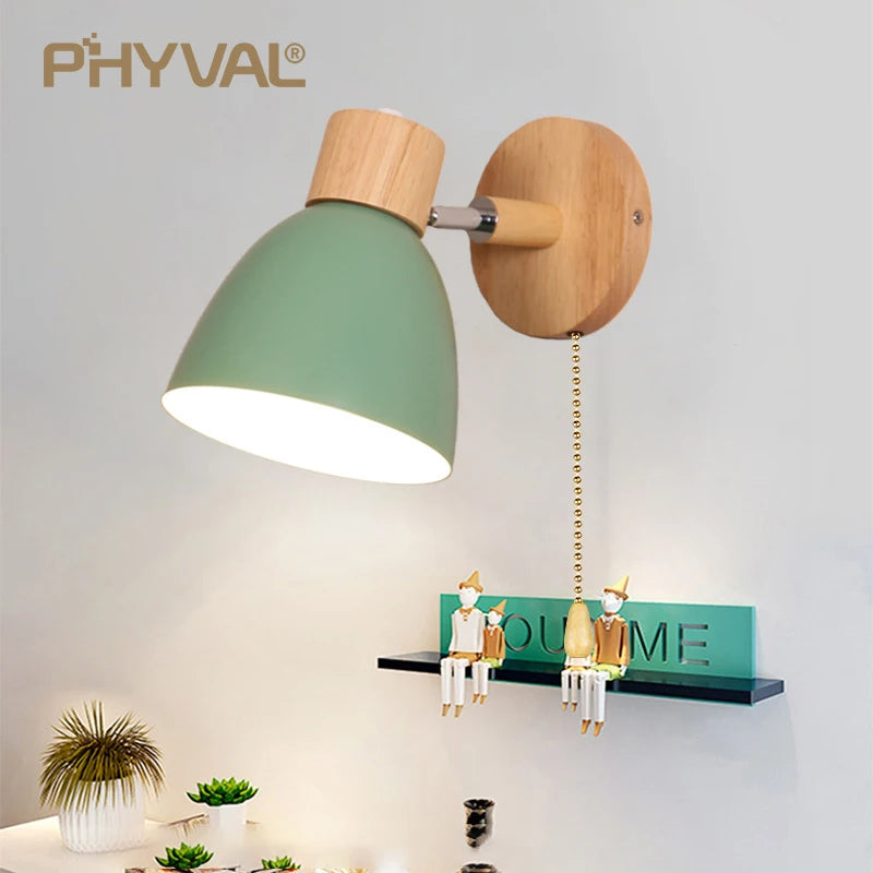 Wooden Nordic Wall Lamp