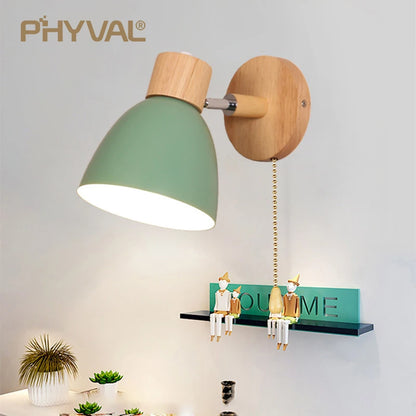 Wooden Nordic Wall Lamp