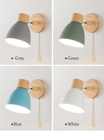 Wooden Nordic Wall Lamp