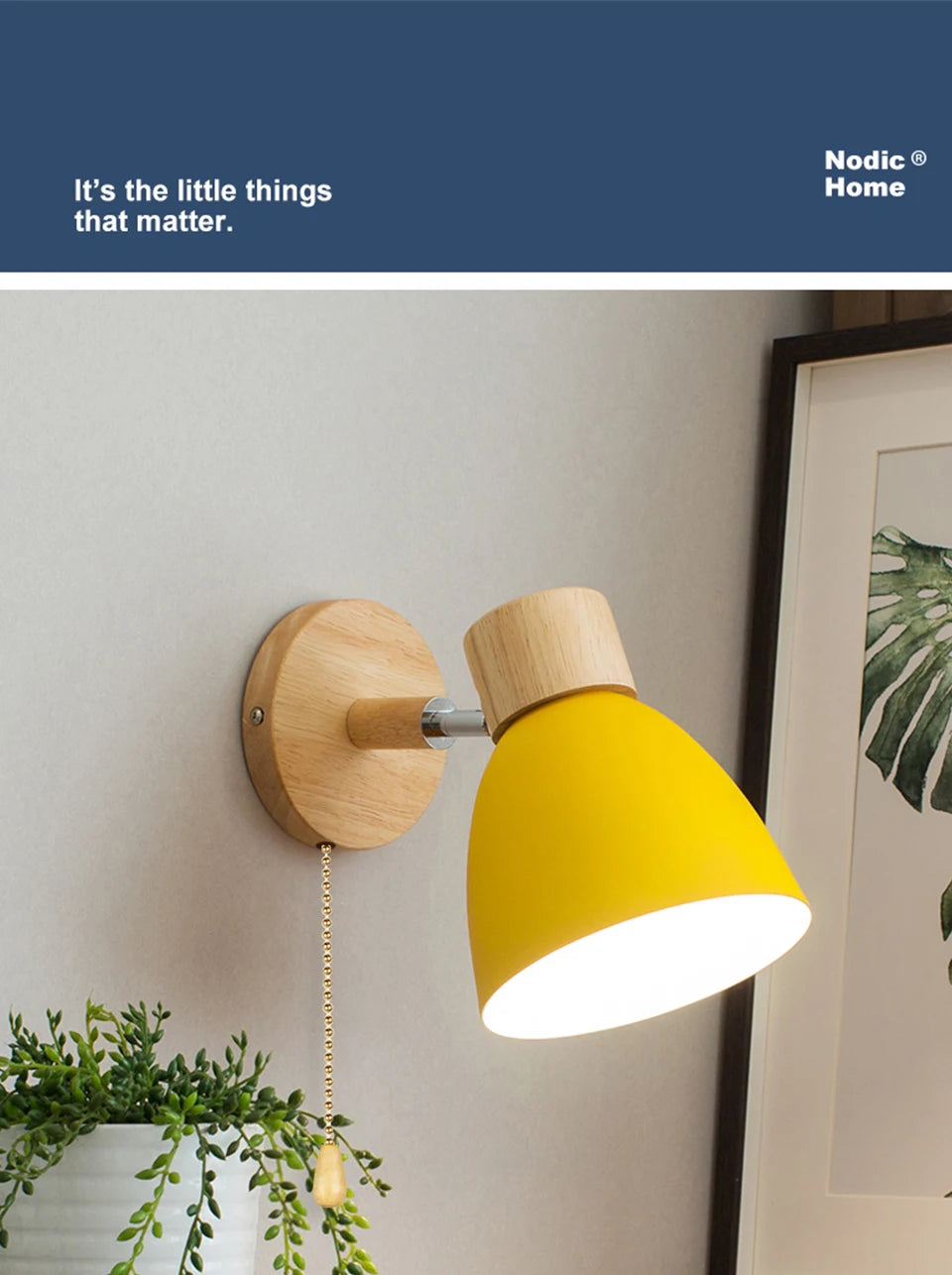 Wooden Nordic Wall Lamp