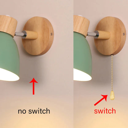 Wooden Nordic Wall Lamp