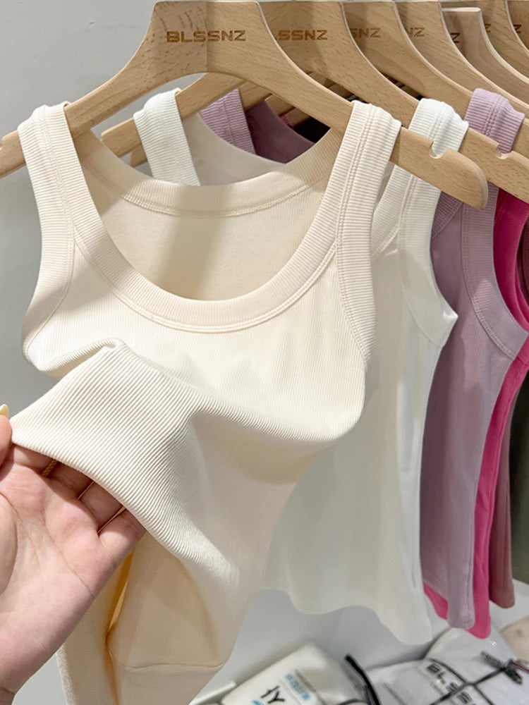 Zjaiss Women’s Solid Ribbed Tank