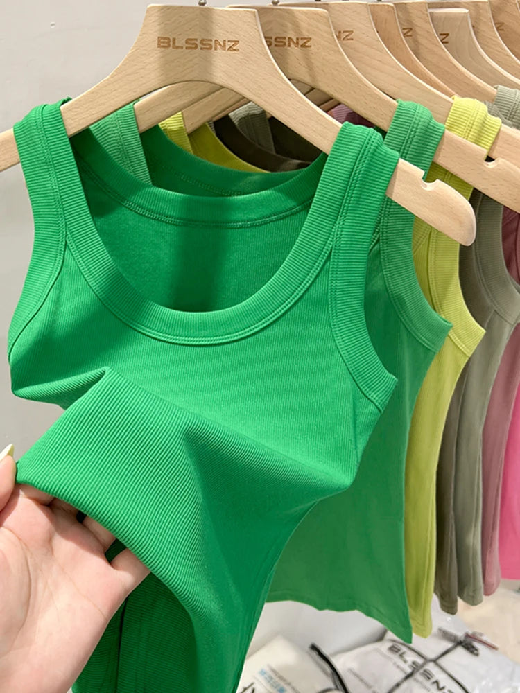 Zjaiss Women’s Solid Ribbed Tank