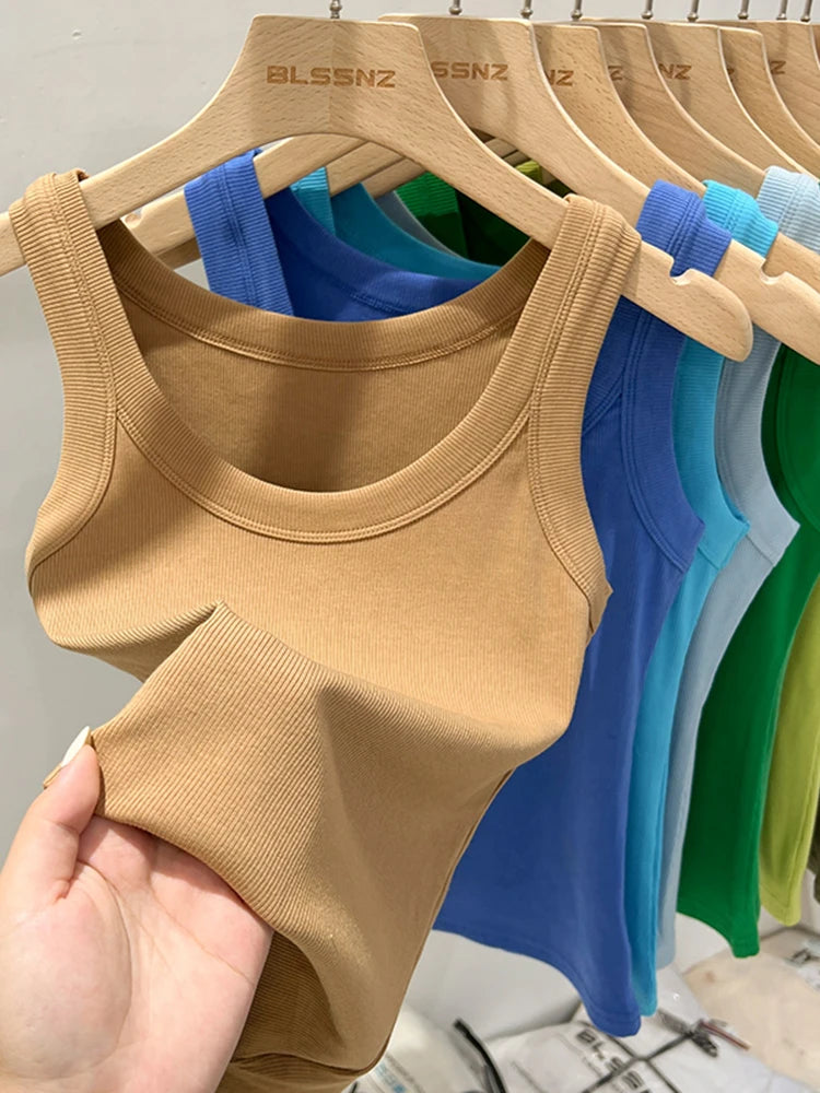 Zjaiss Women’s Solid Ribbed Tank