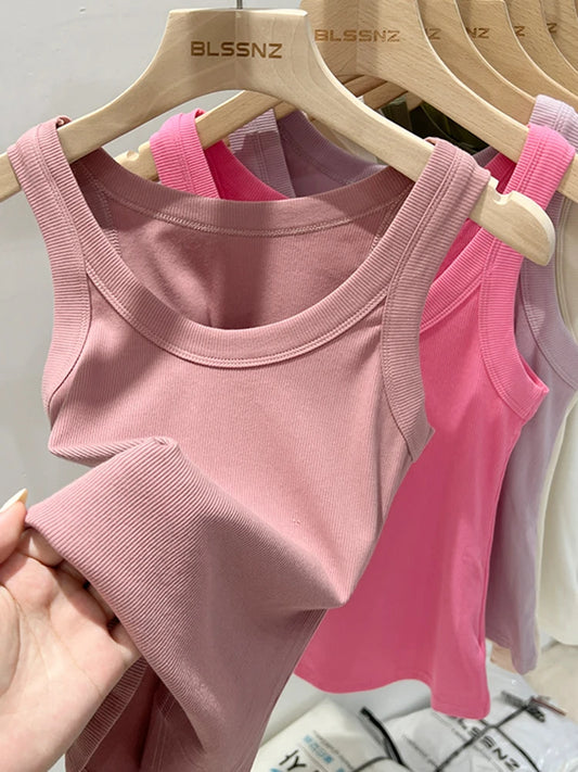 Zjaiss Women’s Solid Ribbed Tank