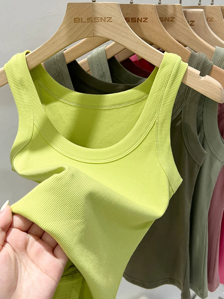Zjaiss Women’s Solid Ribbed Tank